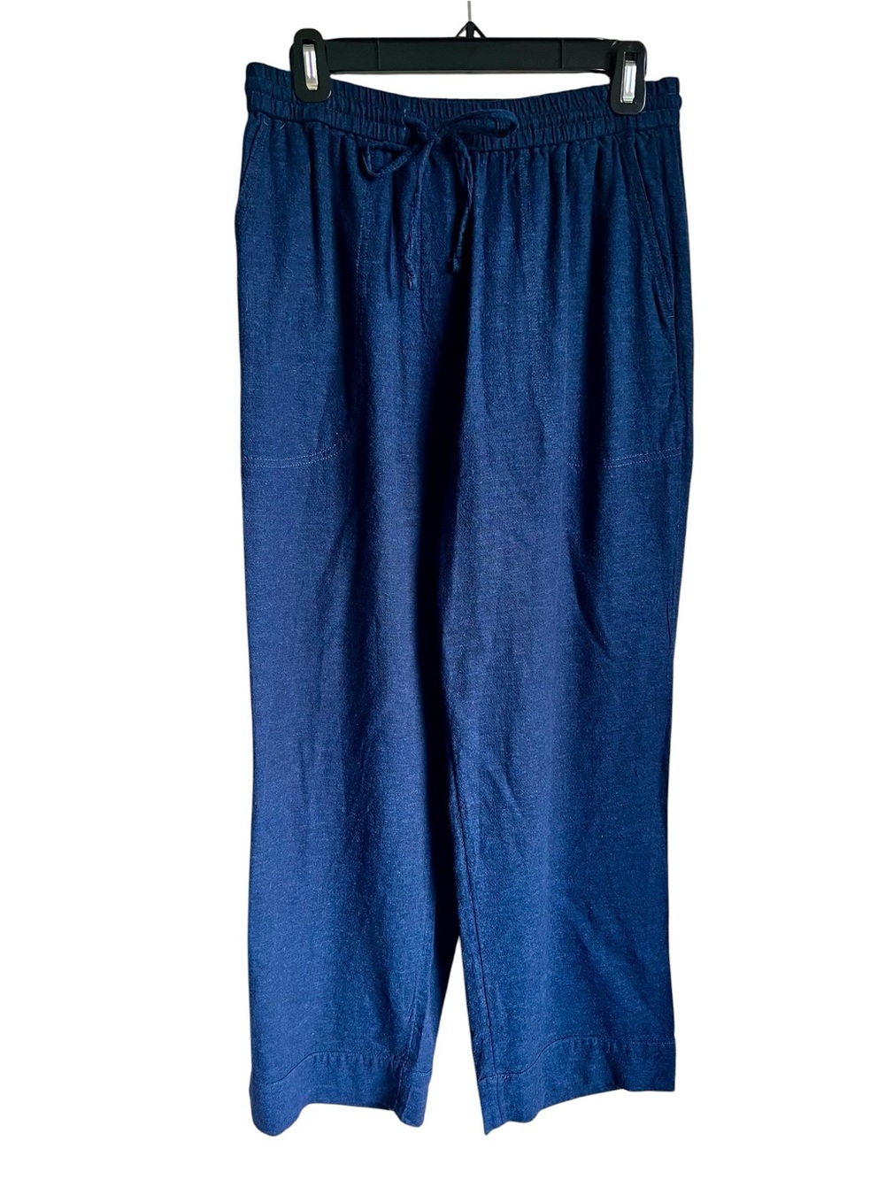 Banana Republic Womens M High Rise‎ Linen Blend Pants Blue Beach Lagenlook Boho